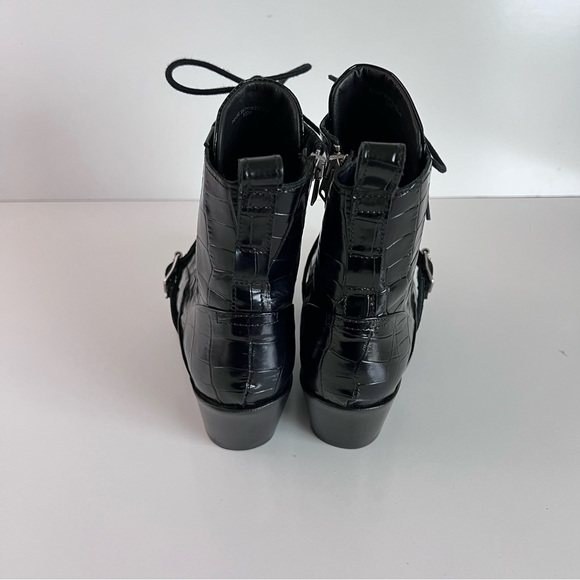 ALLSAINTS Women's Katy Croc-Embossed Boots - Picture 3 of 9